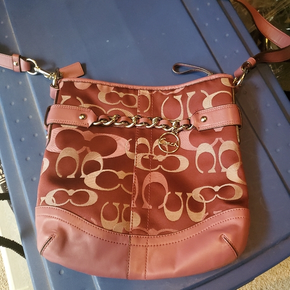 Coach Pink cross body purse